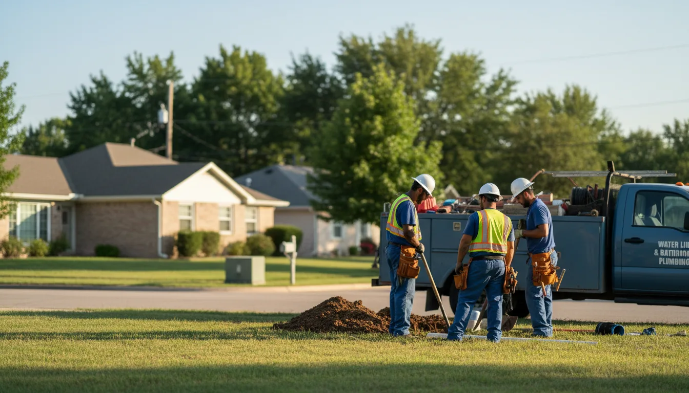 Residential water line and bathroom plumbing service in Findlay, OH